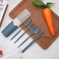 thumbnail image 3 of WIFKLSIIPG Portable Utensils Set with Case Reusable Silverware for Lunch Camping School Picnic Workplace Trave Box Includ Fork Spoon and Chopsticks(Blue), 3 of 3