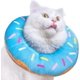 thumbnail image 1 of Adjustable Cat Recovery Collar, Cute Cat Donut Collar, Soft Cone Collars For Cat, Wound Healing Protective Cone After Surgery Elizabethan Collars For, 1 of 5
