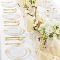 thumbnail image 6 of 200PCS White and Gold Plates - Gold Plastic Plates - Fancy Disposable Plate - Gorgeous Wedding Dinner & Dessert Plate for 100 Guests for Wedding & Thanksgiving Party, 6 of 9