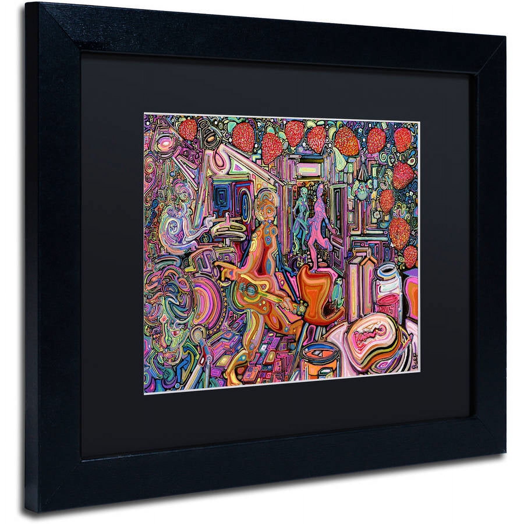 Trademark Fine Art "Strawberry Jam" Canvas Art by Josh Byer, Black Matte, Black Frame
