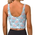thumbnail image 4 of Picia Cute Panda Flying in the Sky Sports Bra for Women,Padded Strappy Sports Bras Medium Support Yoga Bra with Removable Cups,Running Yoga Bra-XX-Large, 4 of 9
