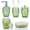 Green, variant on 5-piece Green Bathroom Accessories Set, Vanity Organizer with Soap Dispenser