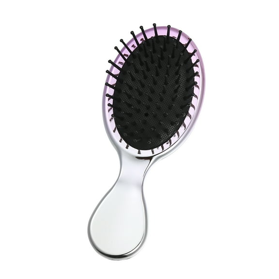 Vocoste Mini Travel Detangler Hair Brush Paddle Brush for Women Men Purple Silver Tone
