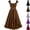 Brown, variant on Womens Renaissance Dress Lace Up Ruffled High Low Hem Smocked Puff Sleeve Costume Cottagecore Medieval Gothic Gown for Halloween Party, Black, L