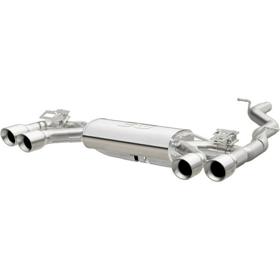 Magnaflow Performance Exhaust 19165 Touring Series Performance Cat-Back Exhaust System; 3 in.; Incl. Tubing/5x8x18 in. Muffler/Hardware/Dual 3.5 in. Polished Tip; Dual Center Rear Exit; Stainless;