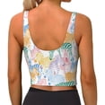 thumbnail image 4 of Goofa Zebra Colourful Printed Sports Bras for Women, High Impact Running Bra Workout Crop Tank Tops Longline Sports Bra Push up-X-Large, 4 of 9