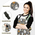 thumbnail image 2 of 5 Pcs Kitchen Set Heat Resistant Oven Mitts and Non-Slip Pot Holders with Adjustable Cooking Apron Cute Ghost Pumpkin Star, 2 of 6