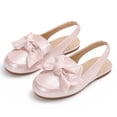 thumbnail image 3 of Rexoro Girls Dress Shoes Flats Sparkly Glitter Fabric Elastic Slingback Toddler Loafers for Party, 3 of 7