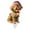 A, variant on Dog Christmas Figurines with Santa Hats and String Lights, Festive Decor for Home, Tabletop and Holiday Season Decorations - A