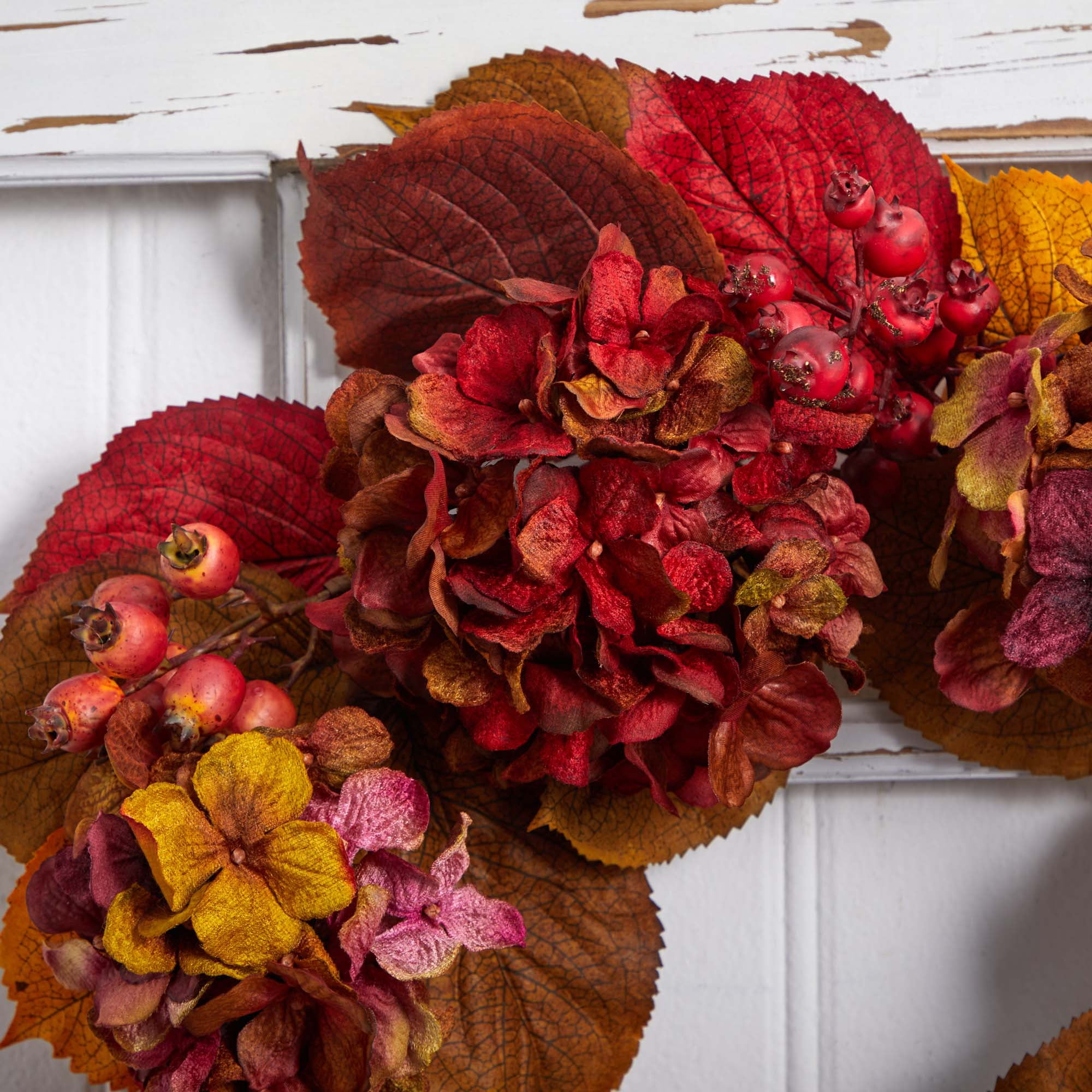 Nearly Natural Polyester Wreath, 24" (Assorted Colors)