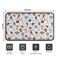 thumbnail image 5 of White Baseball Elements Pattern Door Rugs,Washable Non Slip Door Mats Indoor,Decorative Door Mats,Entry Mat Indoor for Entrance,Bedroom,Kitchen,Bathroom,30"x17", 5 of 6