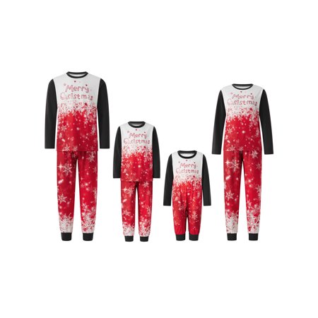 

JYYYBF Matching Family Pajamas for Women Men Christmas Holiday Snowflake Print Pjs Clothes Mum and Dad Pyjamas Kids Black