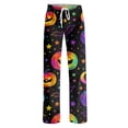 thumbnail image 6 of Halloween Lounge Pants for Women Pumpkin Print Stretch Casual Elastic Waist Pj Pants, 6 of 6