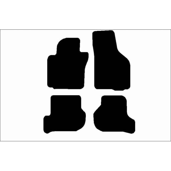 Auto Mats and Accessories 4 Piece Set Custom Carpeted Floor Mats Compatible with 2006-2012 Volkswagen GTI (Black) Made in the USA