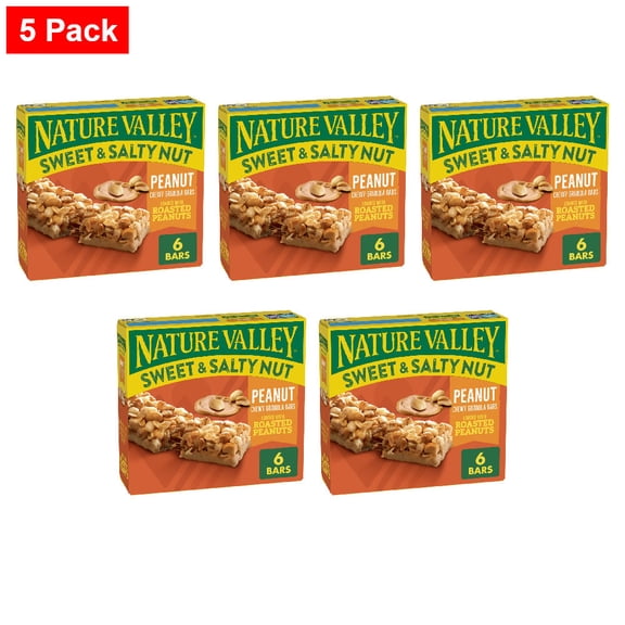 Nature Valley Peanut Sweet and Salty Nut Granola Bars 6 ct / 1.2 oz - 5 Pack