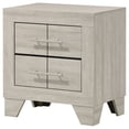 thumbnail image 4 of Trenton 2-drawer Nightstand Bedside Table Rustic Cream, 4 of 13