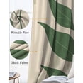 thumbnail image 3 of Green Botanical Blackout Curtains for Bedroom Living Room Darkening Curtains 84 Inch Length 2 Panels Set Tropical Leaves Vintage Window Curtain Insulated Window Treatment Grommet Drapes 52"x84", 3 of 9
