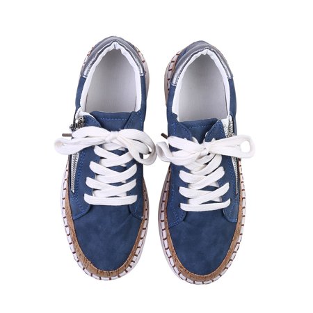 

YTJX Women s Ladies Leisure Fashion Flat Round Toe Large Size Slip-on Casual Shoes