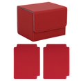 thumbnail image 3 of Caja de baraja de cartas coleccionables, álbum, contenedor resistente, tarjetas deportivas, funda, soporte para tarjetas rojo, 3 of 8