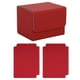 thumbnail image 3 of Caja de baraja de cartas, caja de almacenamiento de tarjetas, protectores de tarjetas, soporte para tarjetas de juego, TCG Premium PU rojo, 3 of 8