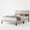 Flannel - Beige-Full/77.56 x 55.71 x 45.87 inch, variant on Alvantor Upholstered Bed Frame, Fabric-covered Wing-shaped Headboard and Wooden Crossbars, Bed Frame with Storage Space, Easy Assembly, Noise Free, No Box Spring Needed