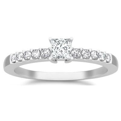 Classic Moissanite Bridal Set Engagement Ring 1.75 Carat with 18k Gold Plating