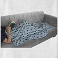 thumbnail image 5 of Animal Soft Flannel Fleece Throw Blanket, Tropical Toucan Birds Repetitive Pattern Simplistic Birds, Cozy Plush for Indoor and Outdoor Use, 50" x 70", Pale Blue Rose, by Ambesonne, 5 of 5