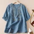 thumbnail image 2 of Active Tops Women Athletic V Neck Shirts Women Long Sleeve T Shirt Women Swim Tee Tops Loose Womens Short Sleeve Athletic Tops Womens Compression Shirts Long Sleeve Shirts for Blue M, 2 of 7