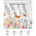 thumbnail image 5 of Spring Watercolor Ruffle Bed Skirt California King Size Colorful Butterfly Flowers Plants Adjustable Elastic Dust Bed Skirts Wrap Around Bedskirt Wrinkle Free Easy Fit with 18 Inch Drop, 5 of 8