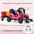 thumbnail image 4 of OLAKIDS Ride on Car, 12V 2 in 1 Kids Street Sweeper Truck Electric Vehicle with Remote Control, Rotatable Cleaning Brushes, Removable Trash Bins, Toddlers Battery Powered Construction Toy (Pink), 4 of 9