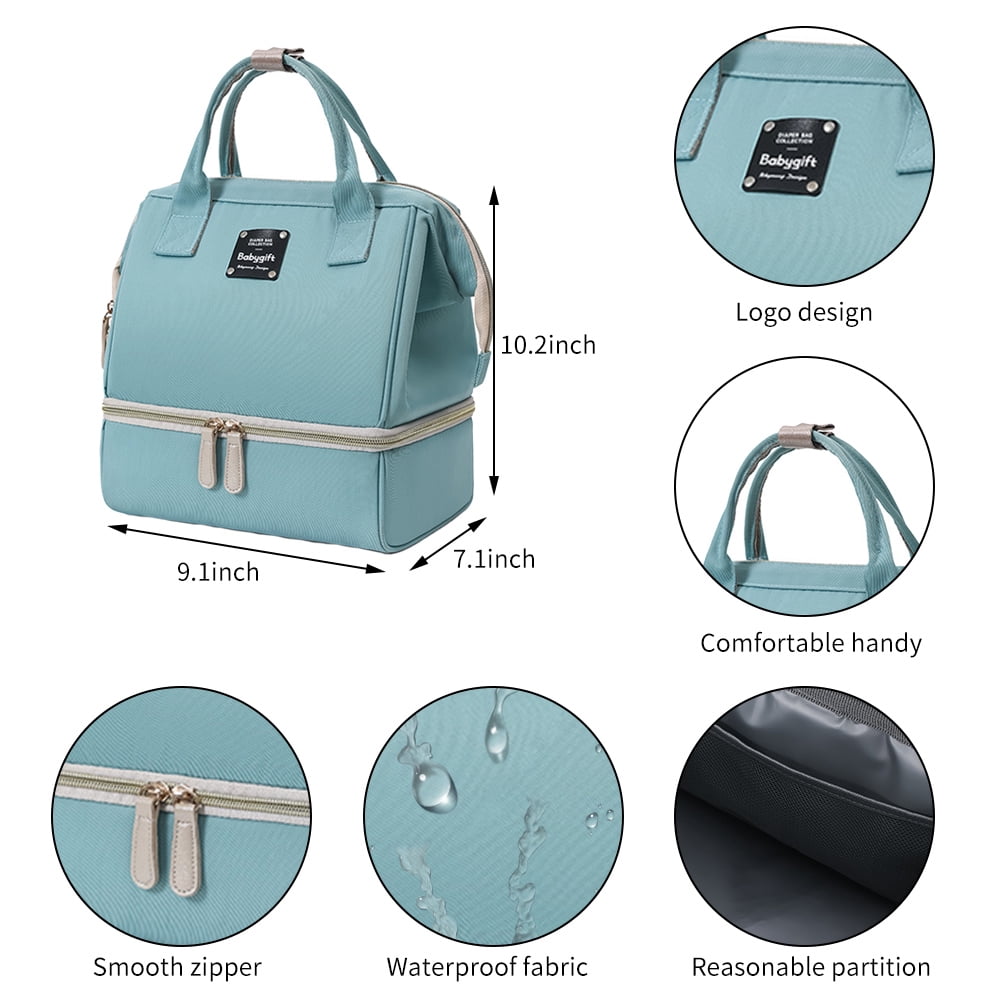 Breast Pump Backpack - Insulation Lunch Bag Diaper Bag Portable Mommy Bag with Double Layer for Women Women