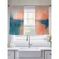 thumbnail image 5 of Abstract Sunrise Sunset Sheer Curtains 54 Inches Long 2 Panels Ocean Modern Oil Painting Light Filtering Semi Sheer Window Curtains Drapes for Bedroom Living Room 52"x54", 5 of 7