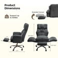 thumbnail image 4 of Big and Tall Office Chair, Cloud Plush Swivel Desk Chair with 6-Level Adjustable Armrests, Home Ergonomic Executive Office Chair for Work, Gaming, Gray, 4 of 10