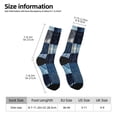 thumbnail image 2 of Fuzoiu Indigo Patchwork Quilt Print Athletic Crew Socks for Men & Women,Casual Crew Socks,Above Ankle Crew Socks for Business, Casual, 2 of 6