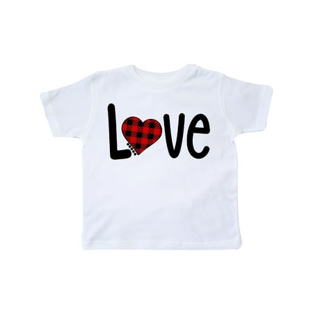 

Inktastic Love with Red Plaid Heart Gift Toddler Boy or Toddler Girl T-Shirt