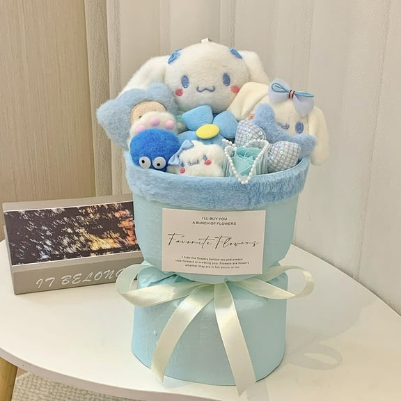 Sanrio Plush Bouquet,Cute Cartoon Stuffed Flower Gift for Valentine's Day,Graduation,Birthday,Perfect Present for Sanrio Fans