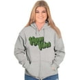 thumbnail image 4 of Vegan Vibes Vegetarian Lifestyle Zip Up Hoodie Men's Women's Brisco Brands S, 4 of 6