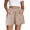 01 Beige, variant on Lightweight Linen Shorts for Women Summer Loose Elastic Waist Wide Leg Business Casual Shorts with Pockets