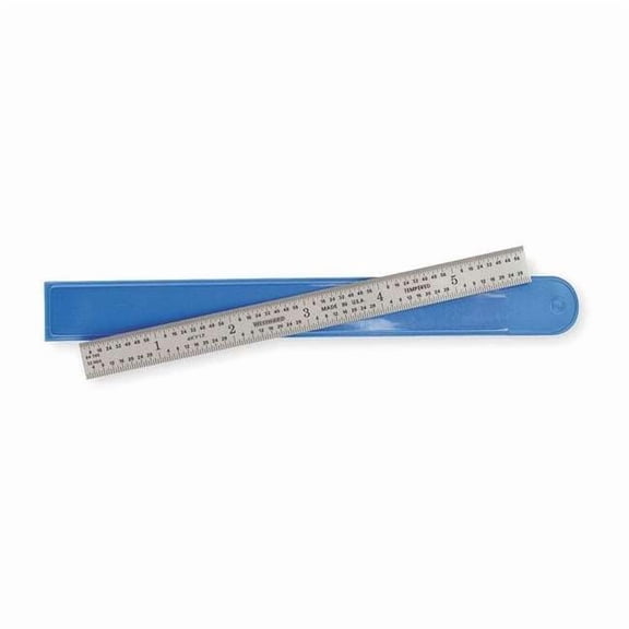 Steel Rule, Flexible, 6In, 32/64ths/0.5/1mm 4KY13