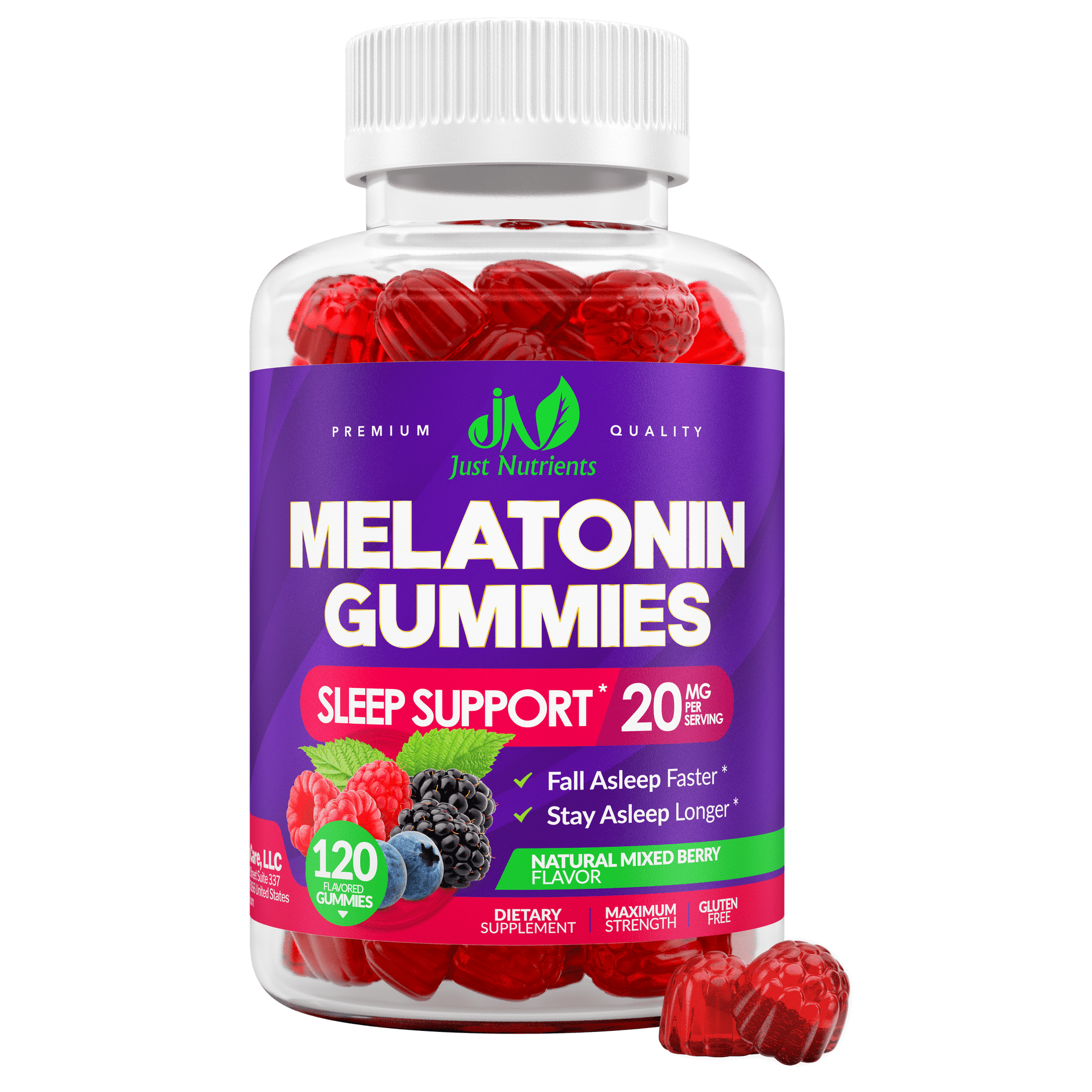 Melatonin 20mg Gummies for Adults - Maximum Strength Sleep Aid Gummies (120 Count)