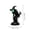 B, variant on Cadancy Halloween Decorations Glow in the Dark Witch Resin Figurine Glowing Skull Face Statue with LED Light Spooky Tabletop Ornament Gothic Holiday Party Desk Mantel Display
