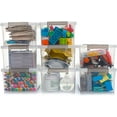 thumbnail image 1 of Citylife 3.2 Qt 8 Packs Small Storage Bins with Lids Plastic Storage Containers for Organizing Stackable Clear Storage Boxes Storage case, 1 of 1