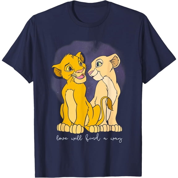 The Lion King Valentine's Day Simba & Nala Love Vintage DTG Print Unisex T-Shirt