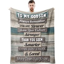 Godson Gifts from Godmother and Godfather, Godson Blanket 60"x50", Birthday Gifts for Godson, Godson Gifts Ideas for Men Wedding Anniversary Christmas Graduation, to My Godson Throw Blankets