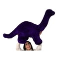 thumbnail image 5 of American Made Giant Stuffed Purple Dinosaur Soft Plush Brontosaurus 48 inches wide 30 inches tall Made in the USA, 5 of 7
