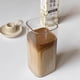 thumbnail image 4 of Vaso de cristal para bebidas calientes 400 ml Vaso para bebidas frías Vaso para zumos con tapa Vaso para leche Textura de cristal Adecuado para bebidas Taza de café, 4 of 6