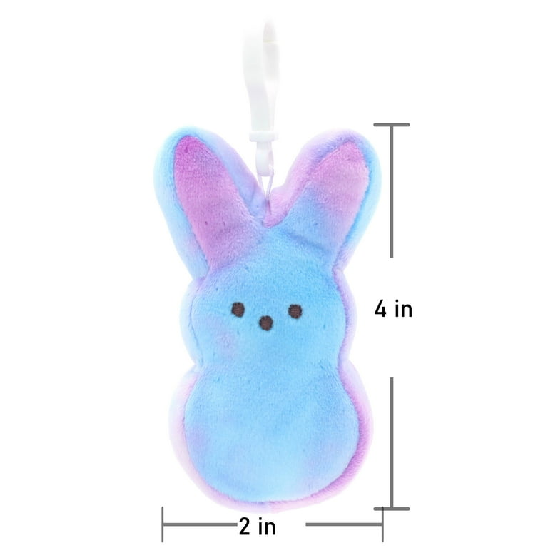 Peeps Easter Peep Rainbow Purple Bunny Backpack Clip Plush