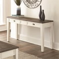 thumbnail image 2 of Pemberly Row Farmhouse Wood Console Table in Dark Oak and White, 2 of 9