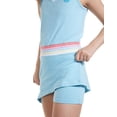 thumbnail image 3 of Street Tennis Club Girl Tennis Outfit – Sleeveless V Neck Tennis Dress with Shorts Blue/S, 3 of 3