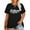 9-4-Black, variant on XCHQRTI Kindness Womens Shirt Plus Size Graphic Tees Short Sleeve Summer Casual T Shirt
